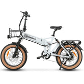 SAMEBIKE XWLX09-II Electric Bike - 1000W Motor 48V15AH Battery 65KM Range Hydraulic Disc Brakes - White